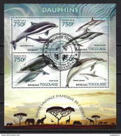 Animaux Dauphins Togo 2013 (215) Yvert N° 3120 à 3123 Oblitérés Used - Dolphins