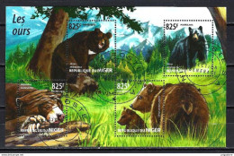 Animaux Ours Niger 2015 (222) Yvert N° 2802 à 2805 Oblitérés Used - Bears