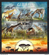 Animaux Girafes Togo 2013 (237) Yvert N° 3188 à 3191 Oblitérés Used - Jirafas