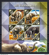 Animaux Eléphants Niger 2015 (243) Yvert N° 3091 à 3094 Oblitérés Used - Eléphants