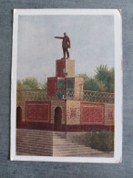 Russian Asia. Ashgabat / Ashkhabad. Lenin Monument. OLD Soviet PC. 1955 Constructivism - Turkmenistán