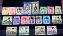 EGYPT :1937 - 39 , Complete SET OF King Farouk Stamps , VF, Sosta - Oblitérés