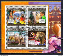 Animaux Eléphants Guinée 2011 (313) Yvert N° 5598 à 5601 Oblitérés Used - Eléphants