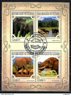 Animaux Eléphants Guinée 2017 (315) Yvert N° 8653 à 8656 Oblitérés Used - Eléphants