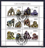 Animaux Gorilles Comores 2009 (332) Yvert N° 1471 à 1476 Oblitérés Used - Gorillas