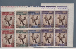 SOMALIA  AFIS SOMALILAND 1957  MNH** CONTRO LA TUBERCOLOSI IN QUARTINA  Compl+ AEREA - Somalie (AFIS)