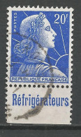 TYPE MARIANNE DE MULLER Type L N° 1011B PUB SATAM OBL / Used - Usati