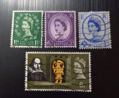 Grande Bretagne 1954 Queen Elizabeth 1964 The 400th Anniversary Of The Birth Of William Shakespeare - Usati