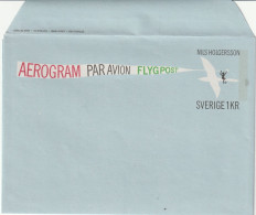 Zweden 1972, Aerogram Unused, Nils Holgersson - Cartas & Documentos