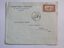 DK 9 ALGERIE BELLE  LETTRE PRIVEE    1937 ORAN  A TROYES FRANCE  + +AFF. INTERESSANT+ + - Cartas & Documentos