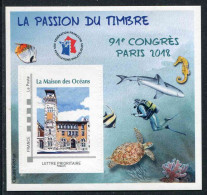 BLOC-SOUVENIR** De 2018 De La FFAP "91ème CONGRES PARIS - LA PASSION DU TIMBRE - La Maison Des Océans" N° 09495 - FFAP