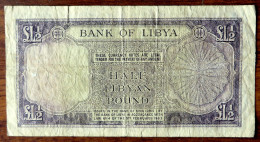 Bank Of Libya (Lybie) - Billet De 1963 - Half Libyan Pound £L½ (voir Scan) - Libia