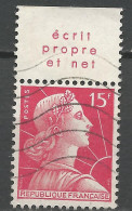 TYPE MARIANNE DE MULLER N° 1011 PUB POSTE OBL / Used - Usados