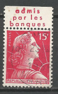 TYPE MARIANNE DE MULLER N° 1011 PUB POSTE OBL / Used - Oblitérés