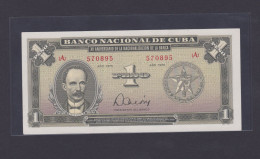 Cuba 1 Peso 1975 SC / UNC Conmemorativo Poe El XV Aniv. De La Nacionalizaciòn De La Banca De Cuba. - Kuba