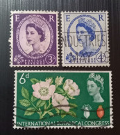 Grande Bretagne 1954 à 1967 Queen Elizabeth II & 1964 The 10th International Botanical Congress, Edinburgh - Flowers - Used Stamps