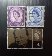 Grande Bretagne 1954 à 1967 Queen Elizabeth II & 1965 Sir Winston Spencer Churchill - Usati