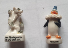 Lot 2 Fèves Madagascar - Julien, Penguin - Dessins Animés