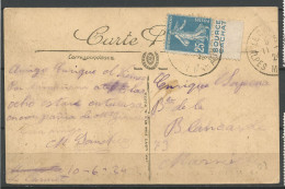 TYPE SEMEUSE N° 140 SUR CARTE POST PUB SOURCE CACHAT EVIAN  OBL / Used - Storia Postale