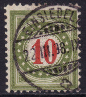 Schweiz: Portomarke SBK-Nr. 18FIIN (Rahmen Grasgrün, Type II, 1897) Stempel EINSIEDELN 22.III.98 - Taxe