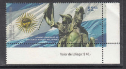 2012 Argentina General Belgrano Flags Complete Set Of 1  MNH - Nuovi