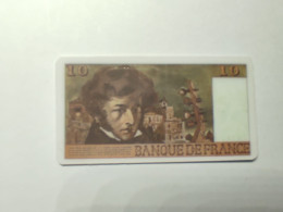 Billet De 10 Francs BERLIOZ En Plastique Pour Casino ? Dimension : 3,5 X 7 Cm Env - Ficción & Especímenes