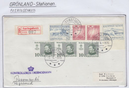 Greenland Station  Faeringehavn Registered Letter Ca 3.6.1976  (KG168) - Forschungsstationen & Arctic Driftstationen