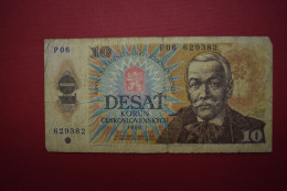 Banknotes  Czechoslovakia 10 Korun 1986 	P# 94 - Tchécoslovaquie