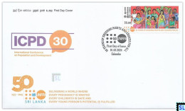 Sri Lanka Stamps 2024, UN, United Nations Population Fund, FDC - Sri Lanka (Ceylan) (1948-...)
