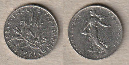 02350) Frankreich, 1 Franc 1961 - 1 Franc