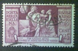 Italy, Scott #C95, Used (o), 1937, Charity Issue, Augustus: Prosporus People, 25cts, Red Violet - Luchtpost