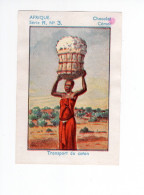 Chromo Afrique Equatoriale Transport De Coton Chocolat CEMOI  Bien 75 X 50 Mm Colonies Françaises - Autres & Non Classés