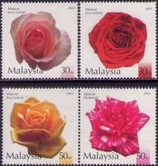 Malaysia 2003 S#914-916 Roses MNH Flora Flower - Malaysia (1964-...)