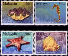 Malaysia 2001 S#852-855 Marine Life MNH Fauna Shell - Malaysia (1964-...)