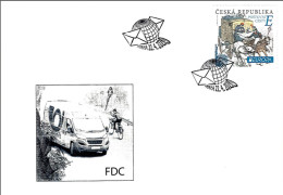 FDC 1070 Czech Republic EUROPA Mail Roads 2020 Cycling Coach - 2020