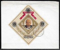 Burundi. FDC Sc. B33A.   Portrait Of Churchill - Lions International Overprint.  FDC Cancellation On FDC Envelope - FDC