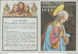 Bs102 Calendarietto Religioso Servi Di Maria 1949 Roma - Andere & Zonder Classificatie