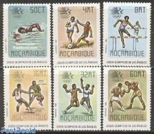 Mozambique 1984 Olympic Games Los Angeles 6v, Mint NH, Sport - Basketball - Boxing - Handball - Olympic Games - Basketbal