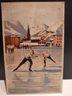 Pattinaggio 1910 Pellegrini(RIPRODUZIONE) - Figure Skating