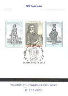 PLZ 17 Commemorative Sheet Czech Republic Bedrich Housa Anniversary 2012 Hollar - Gravuren