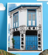 Malaysia Our Shophouse Postcard MINT F1 Bicycle Shop House - Malaysia