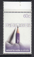 2012 Australia Register To Vote Democracy  Complete Set Of 1 MNH - Mint Stamps