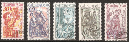 Tchécoslovaquie 1961 N° 1156 / 60 O Marionettes, Théâtre, Guignol, Pinocchio, Faust Et Gaspard, Lune, Fusée Jasanek Brno - Gebraucht