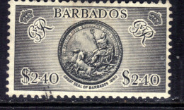 Barbados 1950 KGV1 $2.40 Seal Of Barbados Used SG 282 ( J892 ) - Barbades (...-1966)