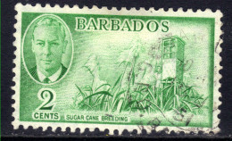 Barbados 1950 KGV1 2ct Emerald Green Sugar Cane SG 272 ( J561 ) - Barbados (...-1966)