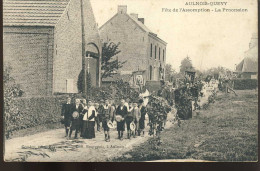 Aulnois Quevy Fete De L'assomption La Procession - Quévy