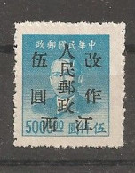 China Chine  1949 Central China 1949 MH - 1912-1949 Republic