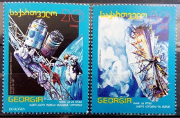 Georgia 2000, 1st Anniversary Of The Installation Of A Georgian Space Antenna, MNH Stamps Set - Géorgie