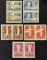 FINLAND  - MH* - 1947 - # 326/330 PAIRS - Neufs