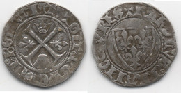 + FRANCE   + BLANC DE GUENAR 1385 + CHARLES VI  + LE BIEN AIME + - 1380-1422 Karel VI De Waanzinnige